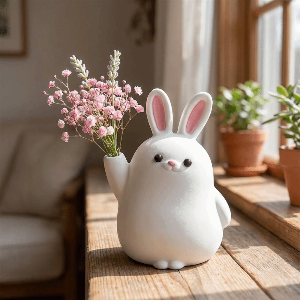 3D Printing Rabbit - Креативная 3D-печатная пластиковая ваза-кролик, мультяшная кавайная