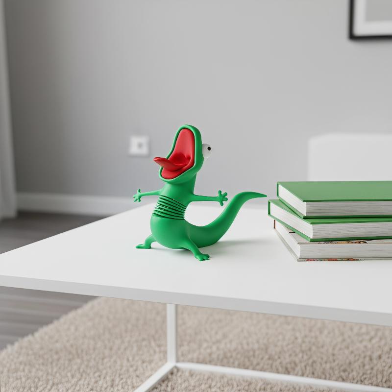 3D Printing Lizard - 3D-печатная милая зеленая фигурка ящерицы, креативное