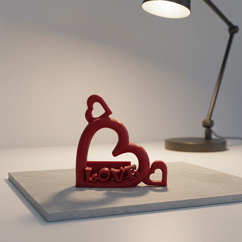 3D Printing Table - 3D-печатная фоторамка-подставка в форме сердца, стильное