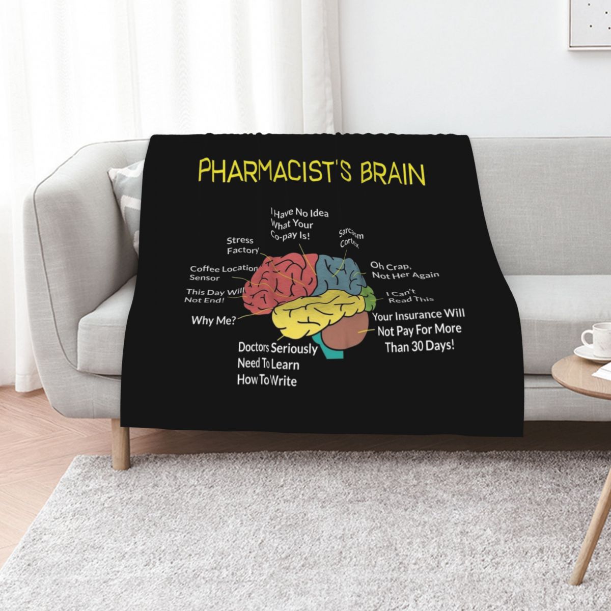 3D Printing In Pharmacy - Плюшевый уютный плед-футболка с забавным принтом