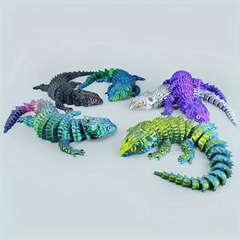 3D Printing Article - 3D-печатные соединенные фигурки ящериц, подвижные мультяшные