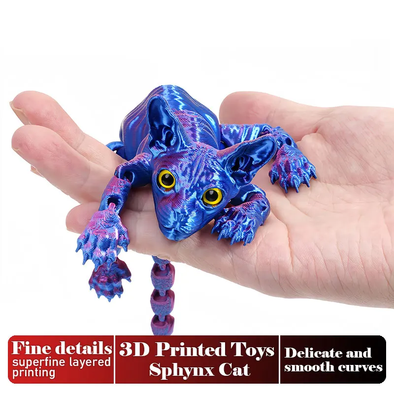 3D Printing Household Items - Реалистичные многосуставные подвижные фигурки кошек с