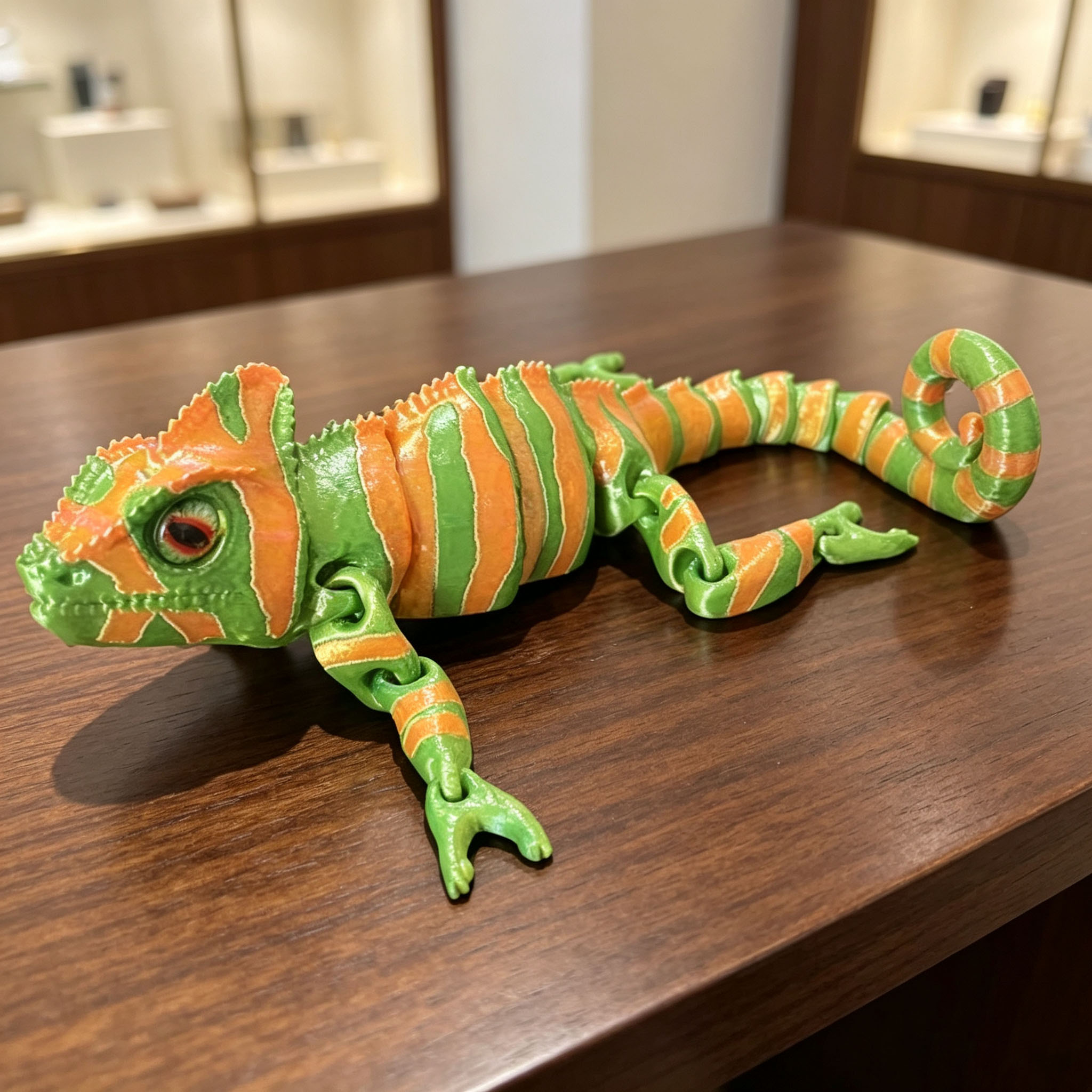 3D Printing Lizard - Подвижная 3D-печатная модель-игрушка хамелеона-ящурки для декора