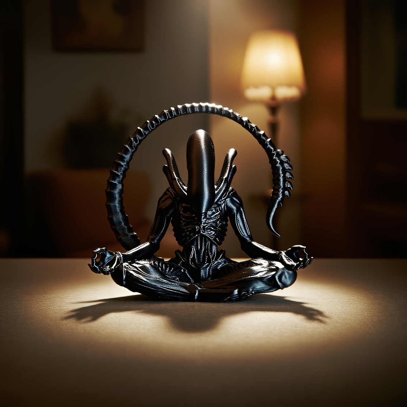 3D Printing Household Items - Медитирующая фигурка инопланетянина, 3D-печатная статуэтка в