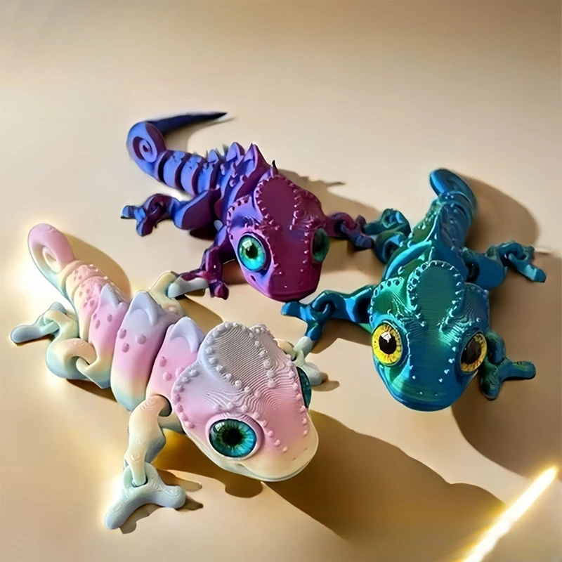 3D Printing Lizard - Новые 3D-печатные фигурки хамелеонов, многосуставные подвижные