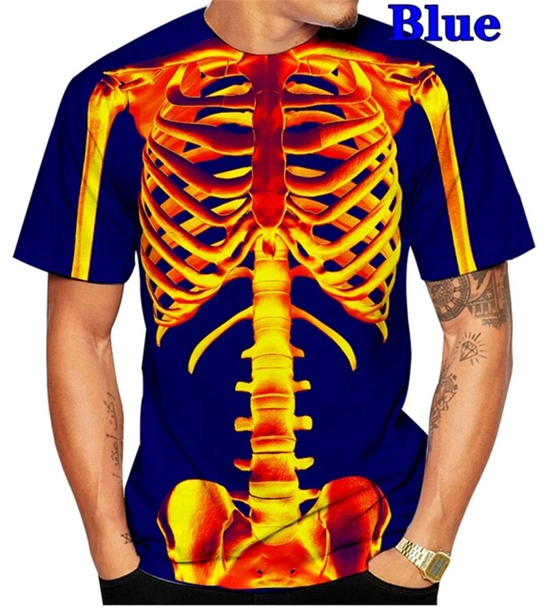 3D Printing X Ray - Футболка мужская с рисунком черепа и