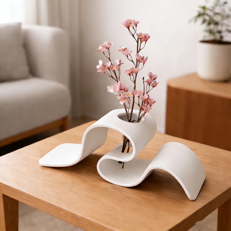 3D Printing Vase - 1 шт. Современная минималистичная изогнутая 3D-печатная