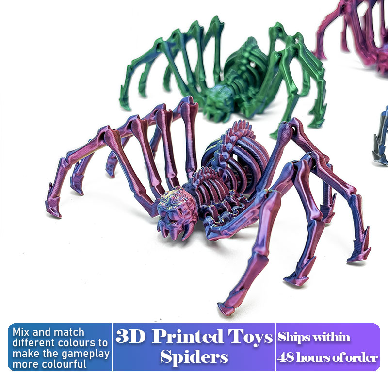 3D Printing Household Items - Шарнирная 3D-печатная модель паука, жуткая, ползучая,
