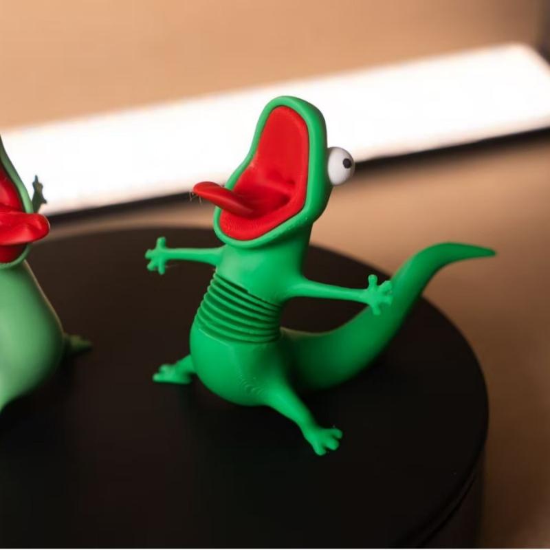 3D-печатная милая зеленая фигу – обзор и цена 3D Printing Lizard