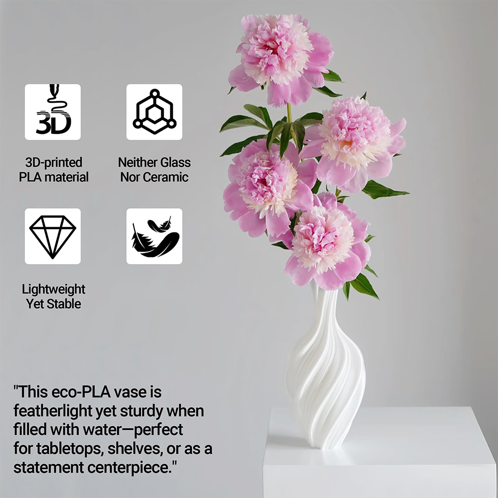 Элегантная белая ваза, напечат – обзор и цена 3D Printing Vase