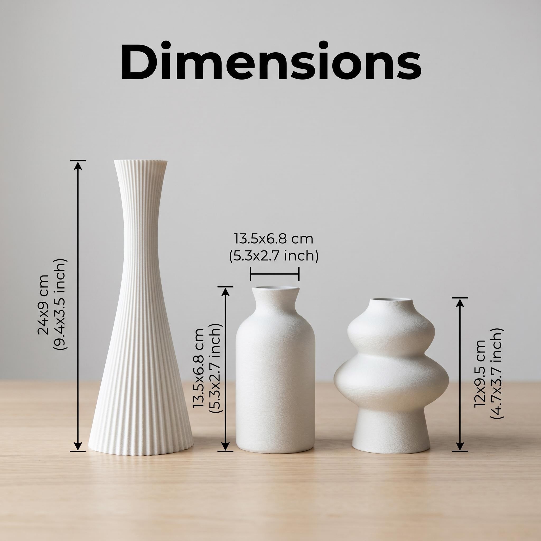Набор из 3 матовых ваз с 3D-пе – обзор и цена 3D Printing Vase