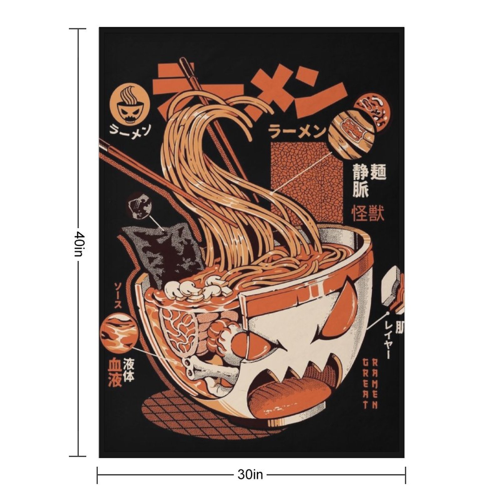 Black X-ray Great Ramen! Пледы – обзор и цена 3D Printing X Ray