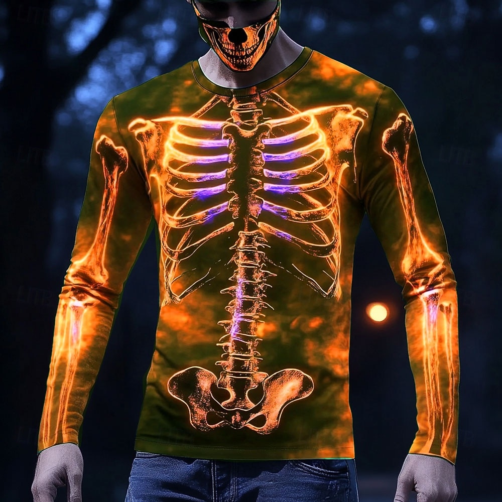 Мужская футболка с длинным рук – обзор и цена 3D Printing X Ray
