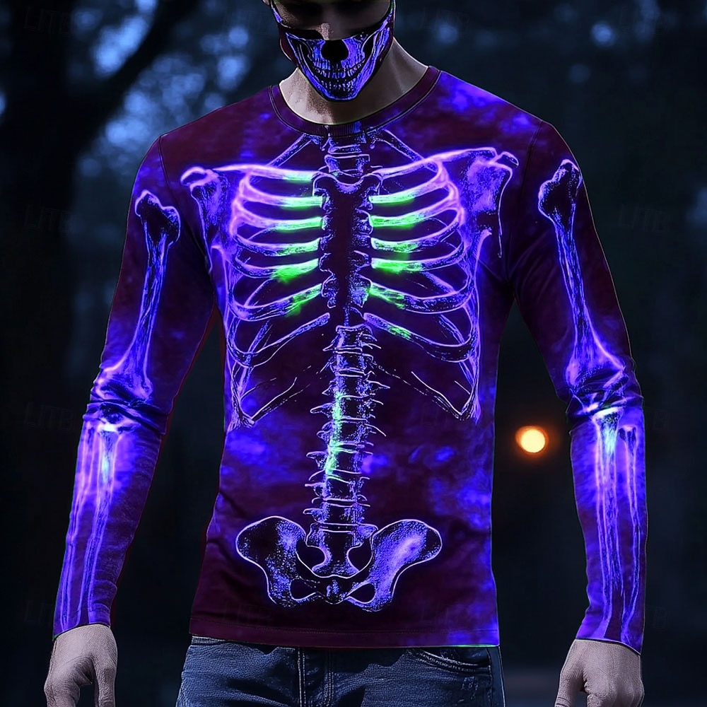 Мужская футболка с длинным рук – обзор и цена 3D Printing X Ray