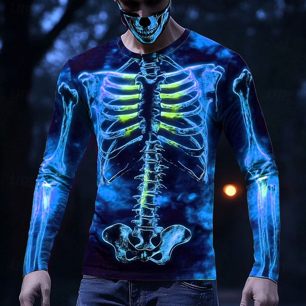 Мужская футболка с длинным рук – обзор и цена 3D Printing X Ray