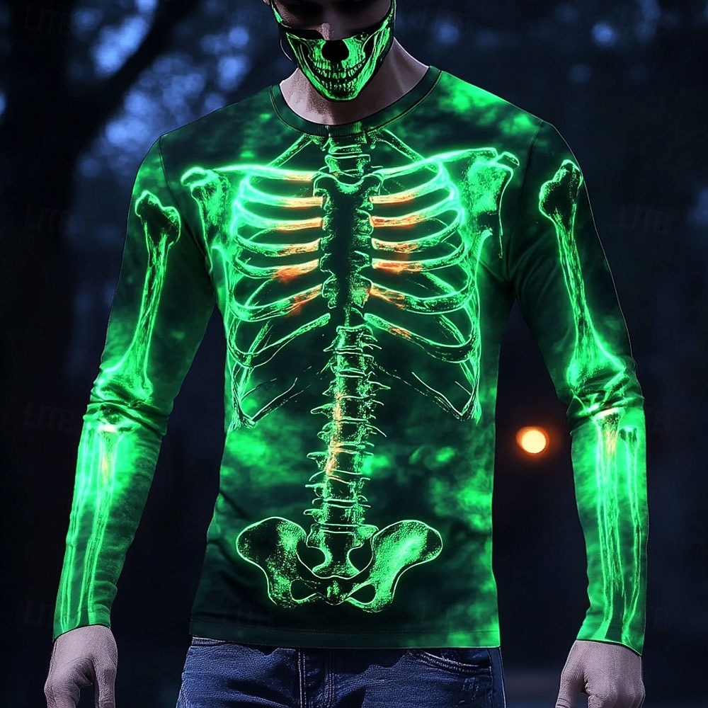 Мужская футболка с длинным рук – обзор и цена 3D Printing X Ray